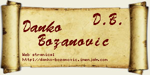 Danko Božanović vizit kartica
